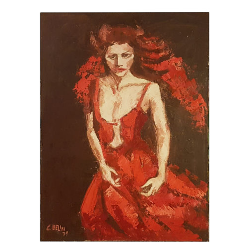 Donna in rosso - Danzatrice di flamenco