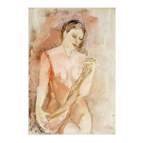 Studio per Donna in rosso che si sveste