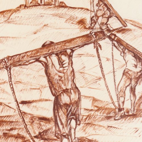 Cristo con la croce verso il Calvario