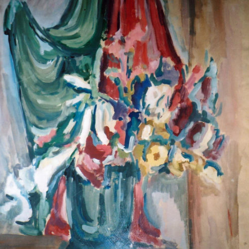 Fiori nel vaso verde